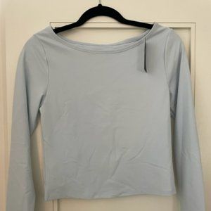 Abercrombie & Fitch Light Blue Long Sleeve Crop